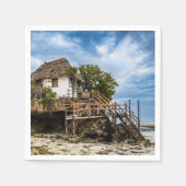 Pictureskast op een tropisch koraal servet (Voorkant)