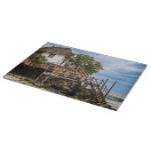 Pictureskast op een tropisch koraal snijplank (Hoek)