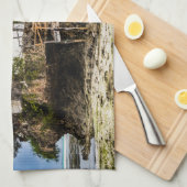 Pictureskast op een tropisch koraal theedoek (Quarter Fold)