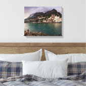 Picturesque Amalfi Coast, Italië Seaside Town Canvas Afdruk (Insitu (Slaapkamer))