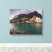 Picturesque Amalfi Coast, Italië Seaside Town Canvas Afdruk (Insitu (Houten vloer))