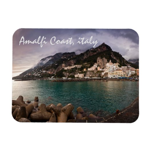 Picturesque Amalfi Coast, Italië Seaside Town Magneet (Horizontaal)
