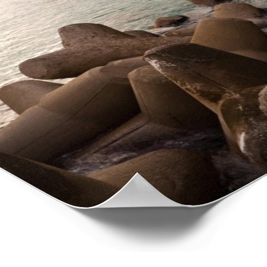 Picturesque Amalfi Coast, Italië Seaside Town Poster (Hoek)