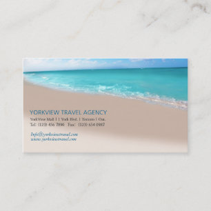 Picturesque Beach Zee Ocean Travel Visitekaartje