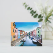 Picturesque Burano Island Venetië Italië Briefkaar Briefkaart (Staand voorkant)