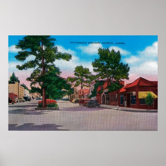 Picturesque Business District, Carmel Poster (Voorkant)