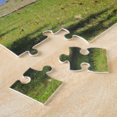 Picturesque Colorful Herfst Twin Lakes Park Bench Legpuzzel (Zijkant)