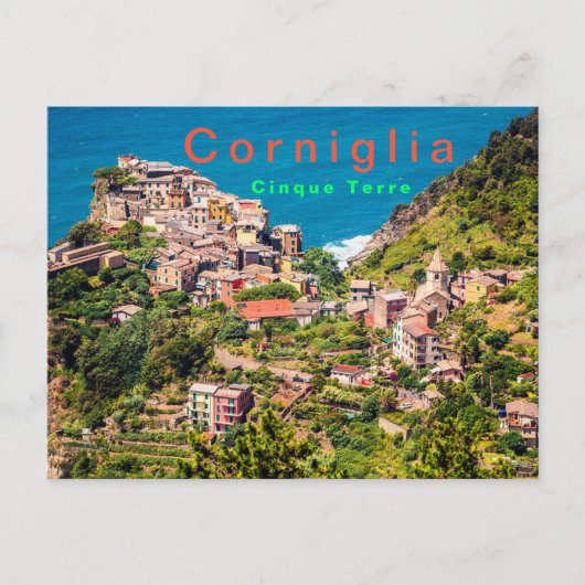 Picturesque Corniglia Cinque Terre Italië Briefkaart (Voorkant)
