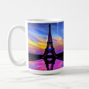Picturesque Eiffeltoren in een gloeiende zonnebank Koffiemok
