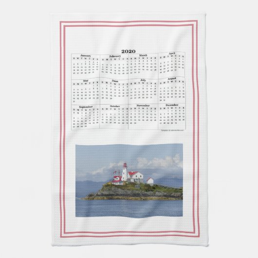 Picturesque Lighthouse 2020 Calendar Kitchen Towel Theedoek (Verticaal)