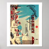 Picturesque Long Beach, Californische  stijl Poster (Voorkant)