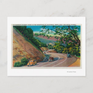 Picturesque Los Gatos Highway bij Santa Cruz Briefkaart