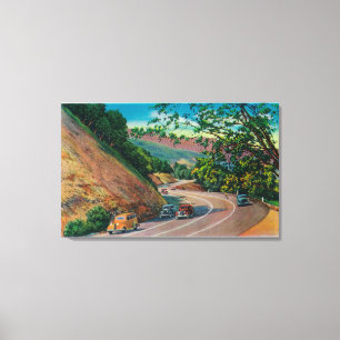 Picturesque Los Gatos Highway bij Santa Cruz Canvas Afdruk