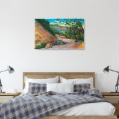 Picturesque Los Gatos Highway bij Santa Cruz Canvas Afdruk (Insitu (Slaapkamer))