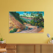 Picturesque Los Gatos Highway bij Santa Cruz Canvas Afdruk (Insitu (Woonkamer))