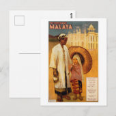  Picturesque Malaya Travel Poster Briefkaart (Voorkant / Achterkant)