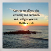PICTURESQUE MATTHEW 11-INCH 28 SCRIPTURE VERSE POSTER (Voorkant)