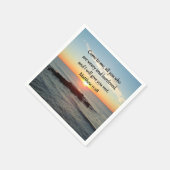 PICTURESQUE MATTHEW 11-INCH 28 SCRIPTURE VERSE SERVETTEN (Hoek)