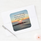 PICTURESQUE MATTHEW 11-INCH 28 SCRIPTURE VERSE VIERKANTE STICKER (Envelop)