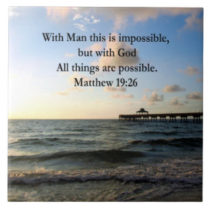 PICTURESQUE MATTHEW 19:26 OCEAAN FOTO DESIGN TEGELTJE