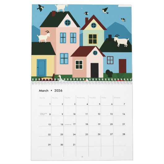 Picturesque rural landscape kalender (Mar 2026)