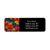 Picturesque Rustic Autumn Maple Leaves Etiket (Voorkant)