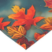 Picturesque Rustic Autumn Maple Leaves Korte Tafelloper (Hoek)
