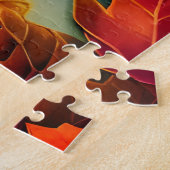 Picturesque Rustic Autumn Maple Leaves Legpuzzel (Zijkant)