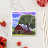 Picturesque Rustic Autumn Maple Leaves Servet (Insitu)