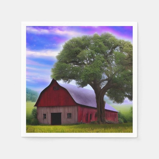 Picturesque Rustic Autumn Maple Leaves Servet (Voorkant)