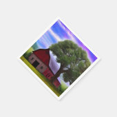 Picturesque Rustic Autumn Maple Leaves Servet (Hoek)