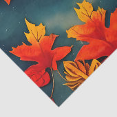 Picturesque Rustic Autumn Maple Leaves Tissuepapier (Detail)