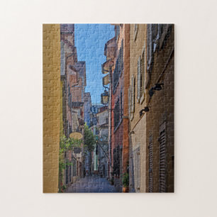 Picturesque Swiss Street Scene Jigzaag Puzzle Legpuzzel