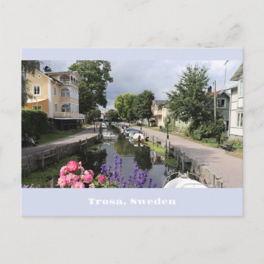 Picturesque Trosa, Zweden Briefkaart (Voorkant)