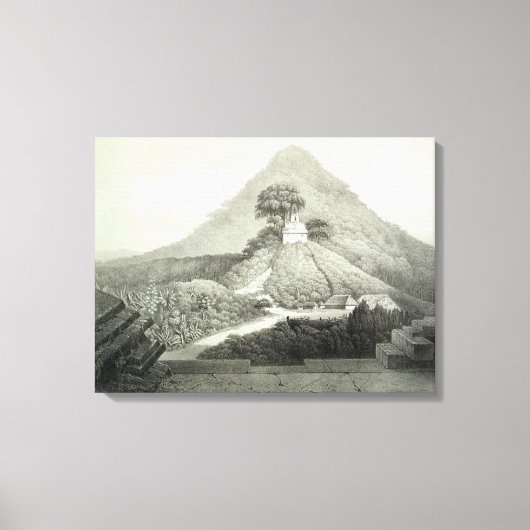 Picturesque uitzicht bij de tempel van het Kruis,  Canvas Afdruk (Voorkant)