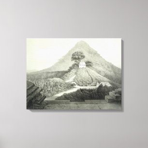 Picturesque uitzicht bij de tempel van het Kruis,  Canvas Afdruk