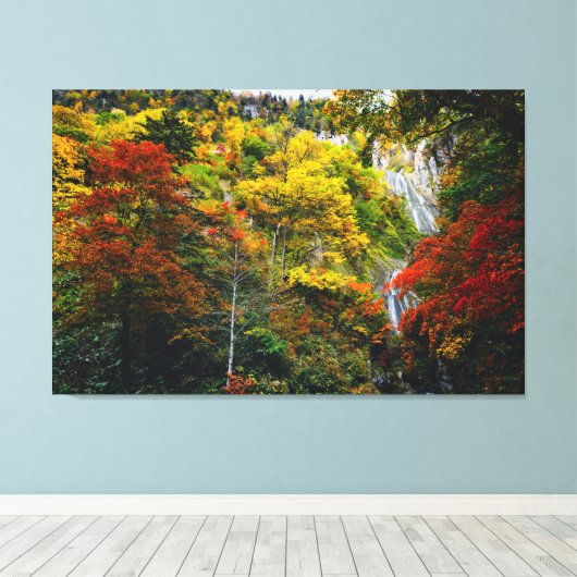 Picturesque Uitzicht van Herfst Hagoromo Herfsten  Canvas Afdruk (Insitu (Houten vloer))