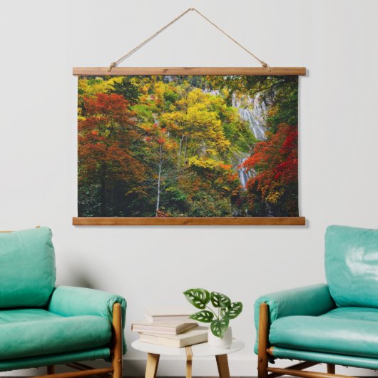 Picturesque Uitzicht van Herfst Hagoromo Herfsten  Hangend Wandkleed (Woonkamer)