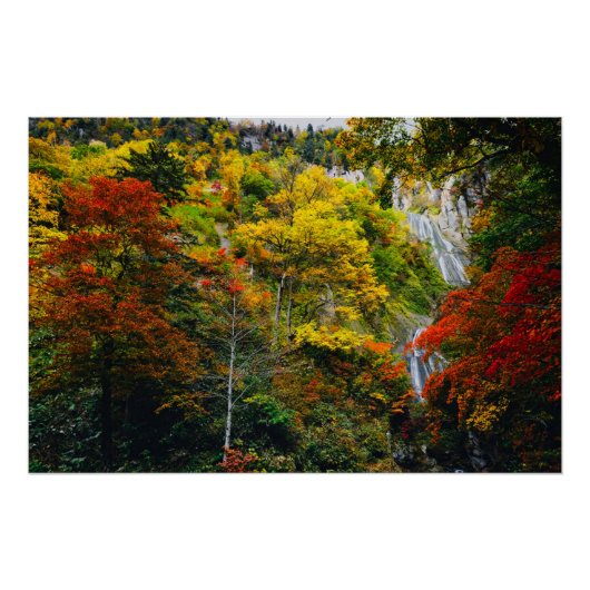 Picturesque Uitzicht van Herfst Hagoromo Herfsten  Perfect Poster (Voorkant)