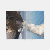Picturestisch landschap: uitzicht vulkaanuitbarsti fleece deken (Voorkant (Horizontaal))