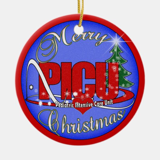 PICU CHRISTMAS ORNAMENT PEDIATRIC INTENSIEVE ZORG (Voorkant)