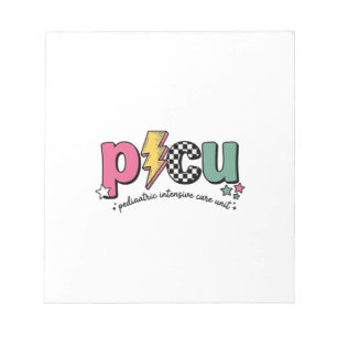 PICU Kinder Intensive Care Verpleegkundige T-shirt Notitieblok