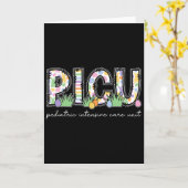 Picu kinder intensive care verpleegster Bunny Pase Kaart (Gele Bloem)