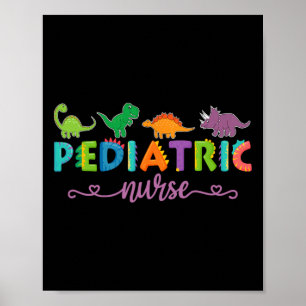 Picu kinderverpleegster dinosauriërs Peds verpleeg Poster