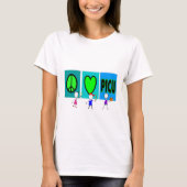 PICU Nurse Gifts "Peace Love PICU" T-shirt (Voorkant)