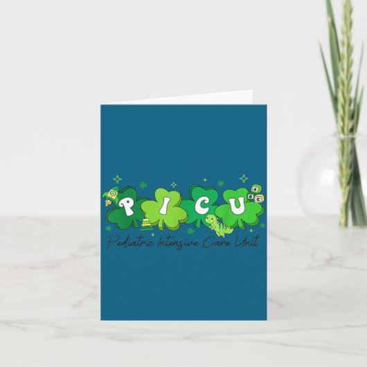Picu-verpleegster St. Patrick's Day-ontwerp Kaart (Voorkant)