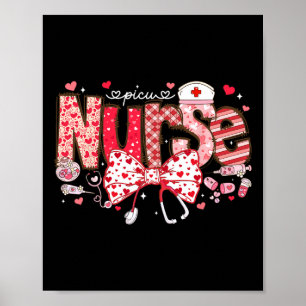 Picu Verpleegster Stethoscoop Coquette Boog Hart V Poster