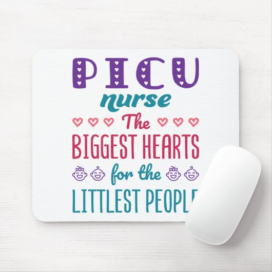 PICU verzorgt het grootste hart voor kleine mensen Muismat (Met muis)