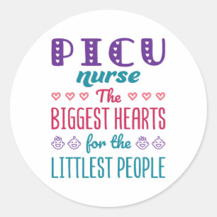 PICU verzorgt het grootste hart voor kleine mensen Ronde Sticker