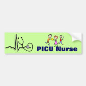 PICU-zuster Gifts-QRS Segment en Kinder ontwerp Bumpersticker (Voorkant)